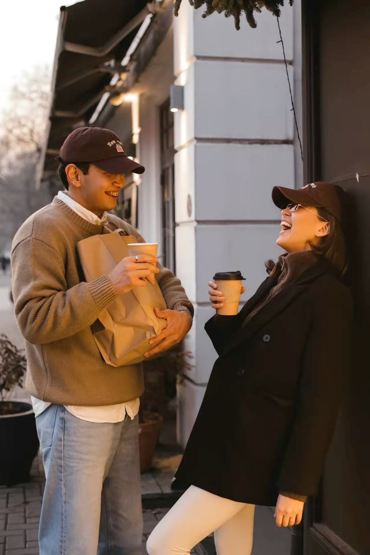 Couple meeting for a bright daytime date